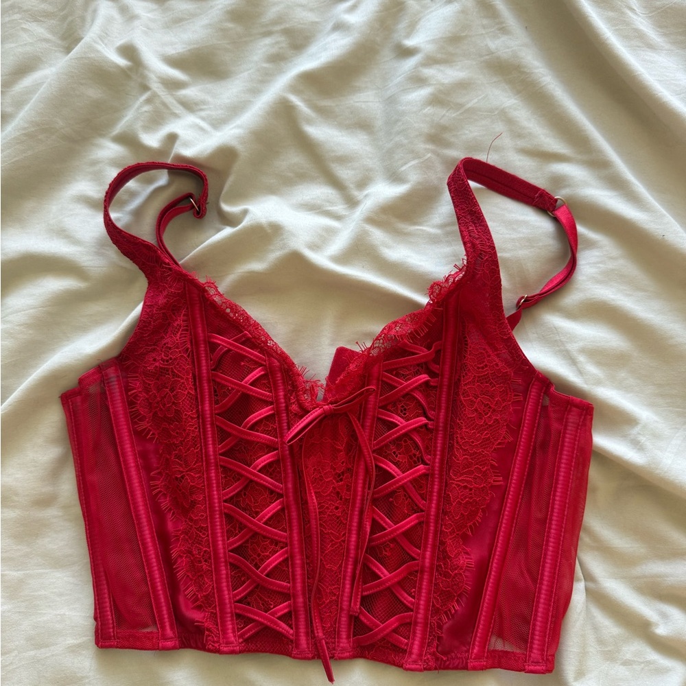 Victoria's Secret Red Lace Bustier
